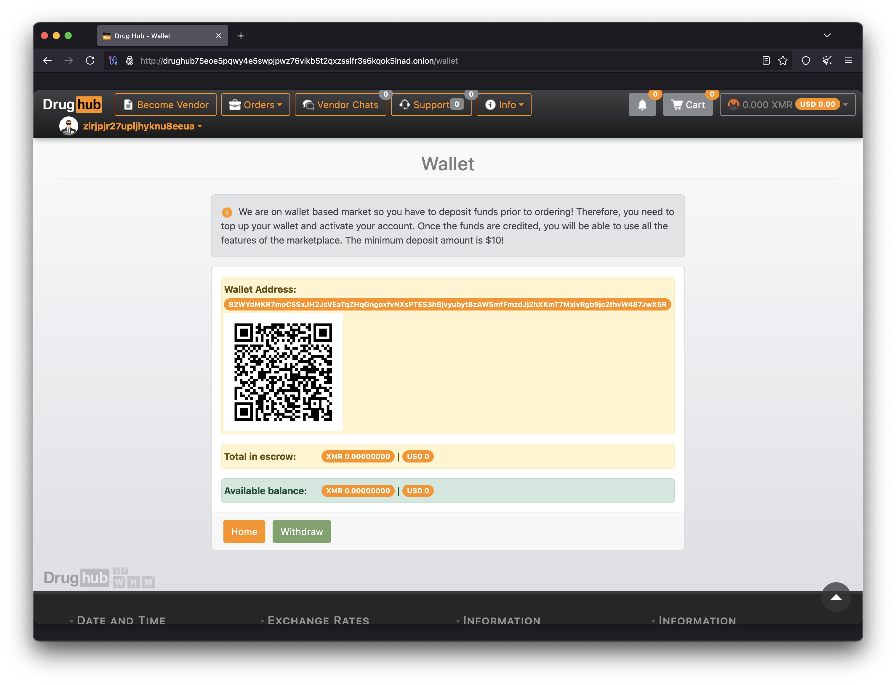 DrugHub Wallet - Monero XMR